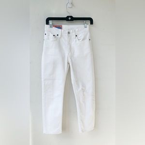 Acne Studios Bla konst Stockholm Melk White Straight Crop Jeans 24